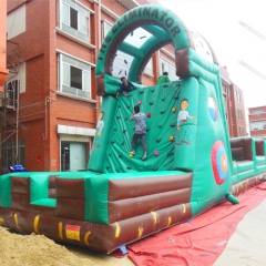 Outdoor inflatable obstacle course
