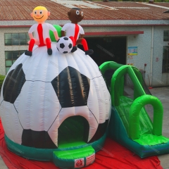 Castelos bouncy de futebol com slide