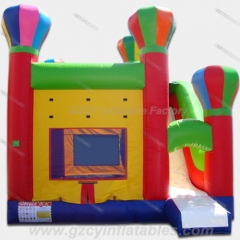 Castelos saltitantes de balão com slide