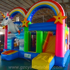 Unicorn Bouncy Castles With Slide