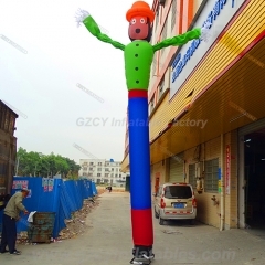 Dançarina de ar inflável acena homem propaganda festa de decoração modelo de evento