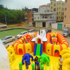 Aeroplano Parque de atracciones inflable Equipo de entretenimiento al aire libre