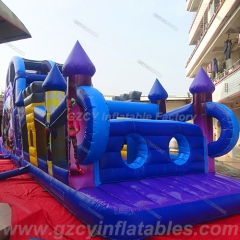 Jogos engraçados de pista de obstáculos infláveis