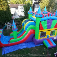 3 en 1 Bounce House Colorful Castle Combo Sec