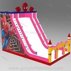 Diapositiva de diversión inflable Spiderman más reciente