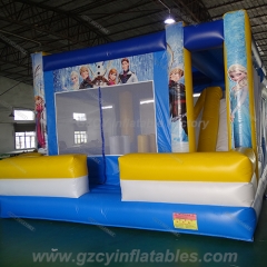 Frozen inflatable bouncer castle with slide