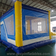 Frozen inflatable bouncer castle with slide