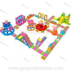 Peppa Pig Inflatable Aqua Park Water Park For Sea