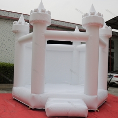 Mais novo castelo de salto de casamento branco inflável