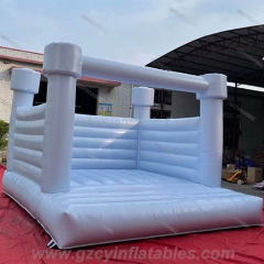 Pastel azul bounce house inflável