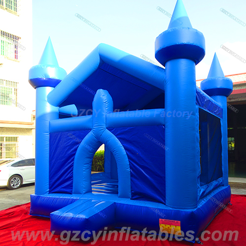 Blue bouncy castle inflatable