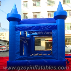 Blue bouncy castle inflatable