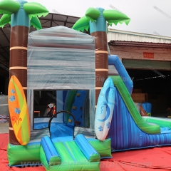 Tropical Surfing Bounce House com Slide