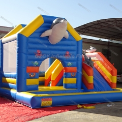 Dolphins Bounce House With Slide Combo Pool
