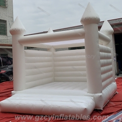 White Bounce House With Mobile Roof