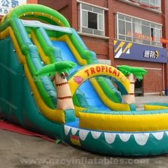 Tropicai Inflatable Water Slide With Pool