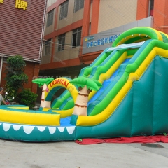 Tropicai Inflatable Water Slide With Pool