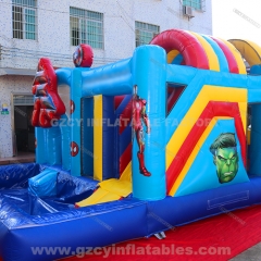 Spiderman Inflatable Castle With Pool