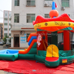 Circus Bouncy Castle With Water Slide
