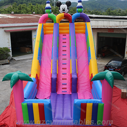 Mickey Double Lane Inflatable Slide
