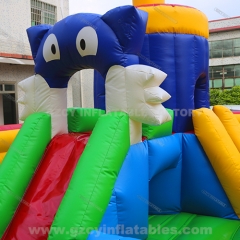 Blue Cat Inflatable Castle