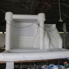 Inflatable White Bounce House Ball Pit