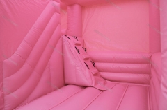 Pastel baby pink inflatable bouncy castle