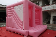 Pastel baby pink inflatable bouncy castle