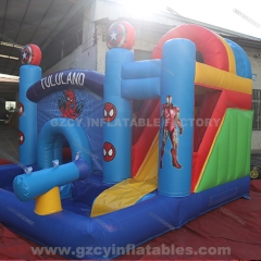 Spiderman inflatable slide bouncer water pool