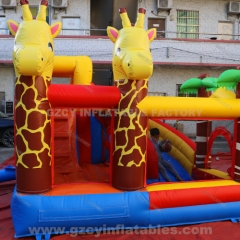 Giraffe bouncer water slide combo bounce house