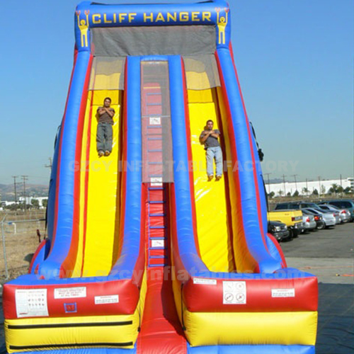 Giant commercial adult inflatable large slide with pool