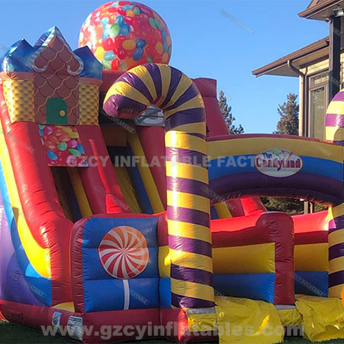 Large Commercial Jumping Castle Kids Inflatable Trampoline Slide