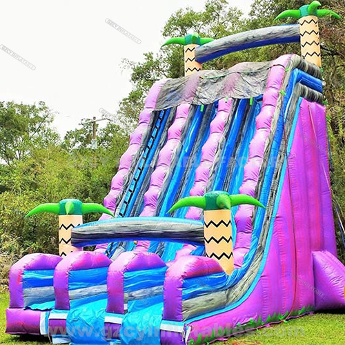 Outdoor Inflatable Water Slide with Long Slides, Giant Waterslide Park for Kids