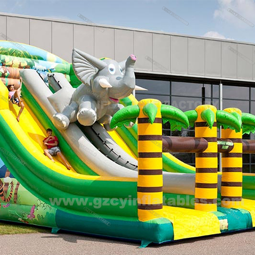 Outdoor inflatable trampoline children's amusement park game inflatable slide