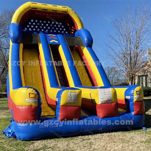 Colorful party slides, outdoor inflatable slides for kids