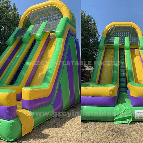 Inflatable giant colorful slide jumping castle slide children's pvc inflatable swimming pool