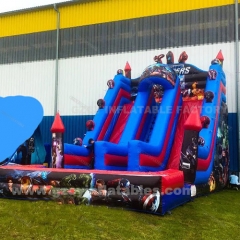 Commercial inflatable castle bounce house combination dry slide