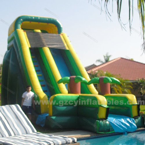 Palm Tree Pool Outdoor Inflatable Slides