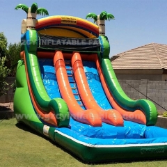 Commercial Swimming Pool Amusement Park Water Slide Inflatable Palm Tree Water Slide