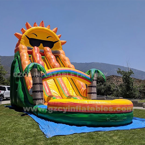 Commercial Inflatable Waterslide Pool Backyard Sun Waterslide Party Slides
