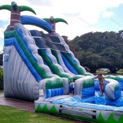 Commercial Kids Inflatable Amusement Park Inflatable Water Slide with Pool