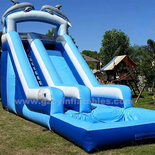 High Quality Kids Water Slide Inflatable Dolphin House Slide Swimming Pool
