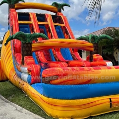 Giant commercial bouncy castle with slide jumping slide swimming pool slide