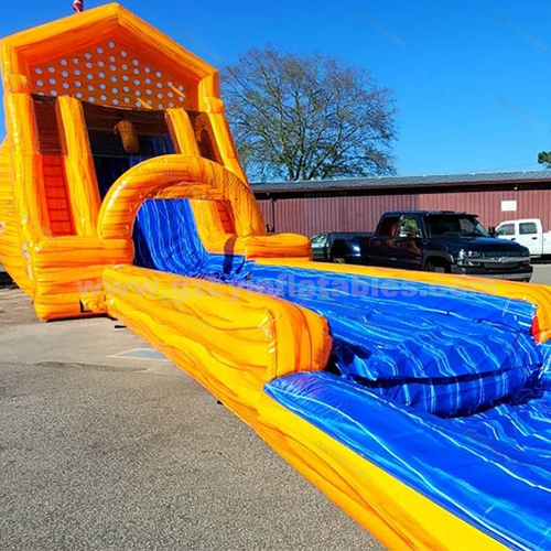 Roaring Rapids Ride Combo ,Inflatable Water Slide with pool