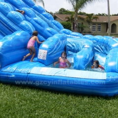 Children's amusement park inflatable giant wave water slide