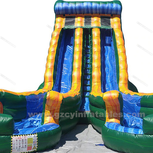 Commercial Giant Inflatable Double Splash Slide