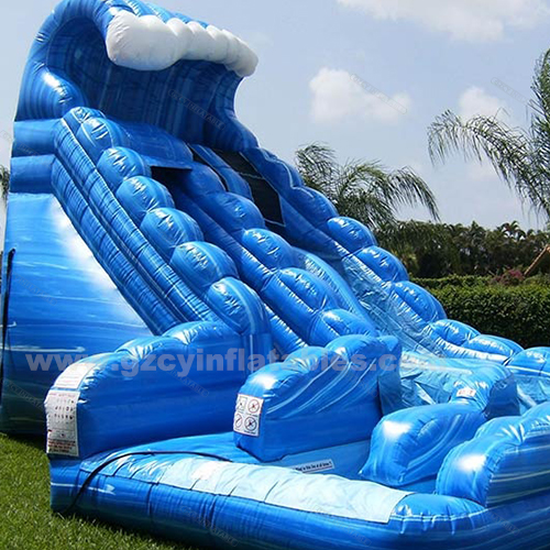 Children's amusement park inflatable giant wave water slide