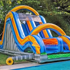 Radical Run Double Lane Inflatable Arch Water Slide