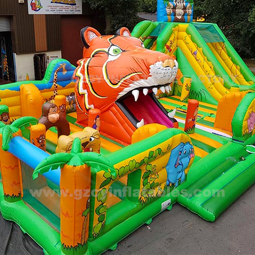 Inflatable Bounce Slide Tiger Inflatable Playground Castle