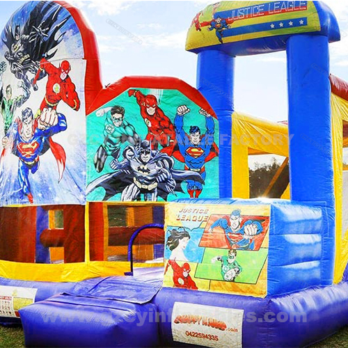 Justice League Inflatable Combo Bounce House Jumping Slide